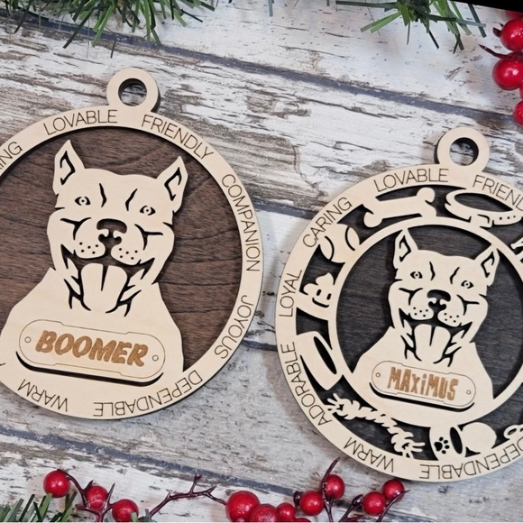 Handmade 4” Personalized Christmas Ornament for your dog! - Picture 4 of 5